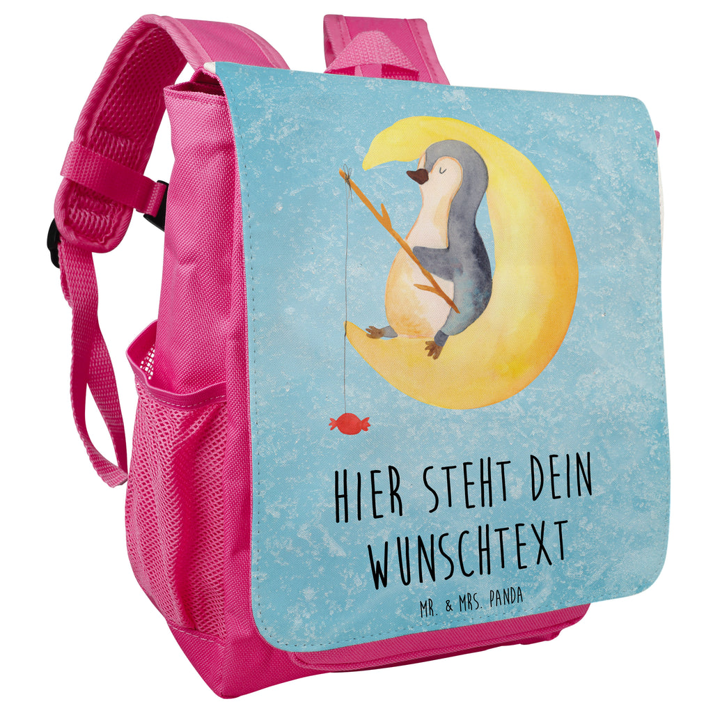 Personalisierter Kinderrucksack Pinguin Mond Personalisierter Rucksack, Kinderrucksack mit Wunschnamen, Kinder Rucksack personalisiert, Rucksack Kindergröße mit Name, Kleiner Rucksack mit individuellem Text, Rucksack mit eigenem Namen, Individueller Kinderrucksack, Rucksack mit Wunschtext, Personalisierter Rucksack für Kinder<br />Kinder Rucksack mit eigenem Design, Pinguin, Pinguine, Spruch, schlafen, Nachtruhe, Einschlafen, Schlafzimmer, Schlafstörungen, Gästezimmer