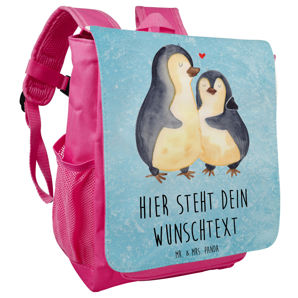 Personalisierter Kinderrucksack Pinguin umarmend Personalisierter Rucksack, Kinderrucksack mit Wunschnamen, Kinder Rucksack personalisiert, Rucksack Kindergröße mit Name, Kleiner Rucksack mit individuellem Text, Rucksack mit eigenem Namen, Individueller Kinderrucksack, Rucksack mit Wunschtext, Personalisierter Rucksack für Kinder<br />Kinder Rucksack mit eigenem Design, Pinguin, Liebe, Liebespaar, Liebesbeweis, Liebesgeschenk, Verlobung, Jahrestag, Hochzeitstag, Hochzeit, Hochzeitsgeschenk