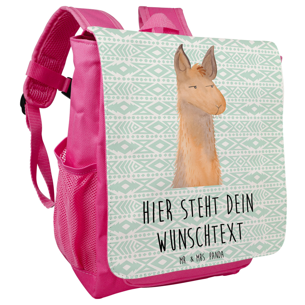 Personalisierter Kinderrucksack Lamakopf genervt Personalisierter Rucksack, Kinderrucksack mit Wunschnamen, Kinder Rucksack personalisiert, Rucksack Kindergröße mit Name, Kleiner Rucksack mit individuellem Text, Rucksack mit eigenem Namen, Individueller Kinderrucksack, Rucksack mit Wunschtext, Personalisierter Rucksack für Kinder<br />Kinder Rucksack mit eigenem Design, Lama, Alpaka, Lamas, Recht haben, genervt sein, Freundin, beste Freundin, Partnerin, Büro, Büroalltag, Chef, Chefin, Azubi