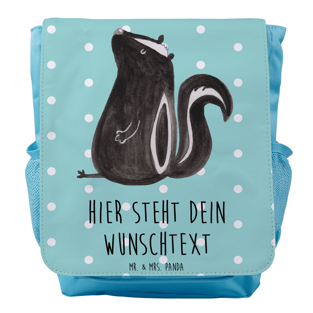 Personalisierter Kinderrucksack Stinktier sitzend Personalisierter Rucksack, Kinderrucksack mit Wunschnamen, Kinder Rucksack personalisiert, Rucksack Kindergröße mit Name, Kleiner Rucksack mit individuellem Text, Rucksack mit eigenem Namen, Individueller Kinderrucksack, Rucksack mit Wunschtext, Personalisierter Rucksack für Kinder<br />Kinder Rucksack mit eigenem Design, Stinktier, Skunk, Wildtier, Raubtier, Stinker, Stinki, Spruch, Büro, Recht, Besserwisser