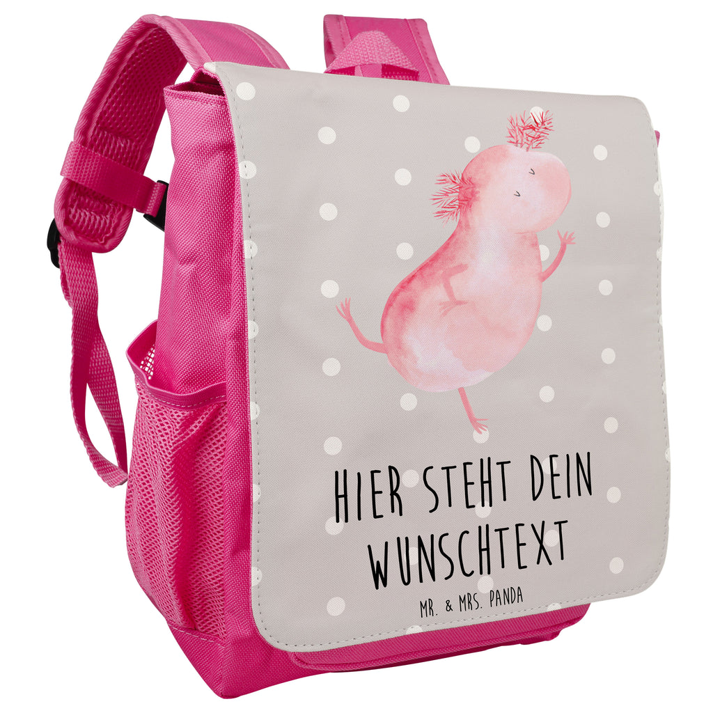 Personalisierter Kinderrucksack Axolotl tanzt Personalisierter Rucksack, Kinderrucksack mit Wunschnamen, Kinder Rucksack personalisiert, Rucksack Kindergröße mit Name, Kleiner Rucksack mit individuellem Text, Rucksack mit eigenem Namen, Individueller Kinderrucksack, Rucksack mit Wunschtext, Personalisierter Rucksack für Kinder<br />Kinder Rucksack mit eigenem Design, Axolotl, Molch, Axolot, Schwanzlurch, Lurch, Lurche, Dachschaden, Sterne, verrückt, Freundin, beste Freundin