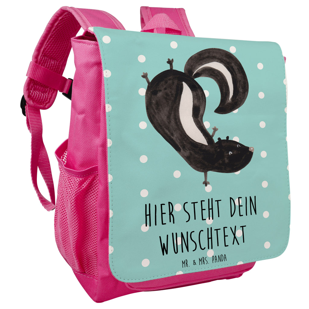 Personalisierter Kinderrucksack Stinktier Handstand Personalisierter Rucksack, Kinderrucksack mit Wunschnamen, Kinder Rucksack personalisiert, Rucksack Kindergröße mit Name, Kleiner Rucksack mit individuellem Text, Rucksack mit eigenem Namen, Individueller Kinderrucksack, Rucksack mit Wunschtext, Personalisierter Rucksack für Kinder<br />Kinder Rucksack mit eigenem Design, Stinktier, Skunk, Wildtier, Raubtier, Stinker, Stinki, Spielplatz, verpielt, Kind