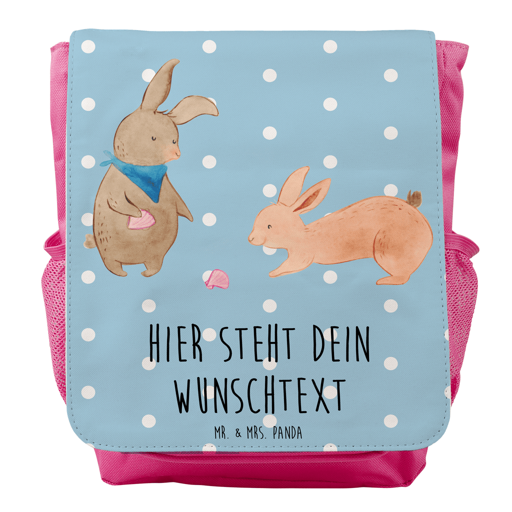 Personalisierter Kinderrucksack Hasen Muschel Personalisierter Rucksack, Kinderrucksack mit Wunschnamen, Kinder Rucksack personalisiert, Rucksack Kindergröße mit Name, Kleiner Rucksack mit individuellem Text, Rucksack mit eigenem Namen, Individueller Kinderrucksack, Rucksack mit Wunschtext, Personalisierter Rucksack für Kinder<br />Kinder Rucksack mit eigenem Design, Familie, Vatertag, Muttertag, Bruder, Schwester, Mama, Papa, Oma, Opa, Hasen, beste Freundin, Freundin, Freundinnen, best friends, BFF, Muscheln sammeln, Muscheln, Meer