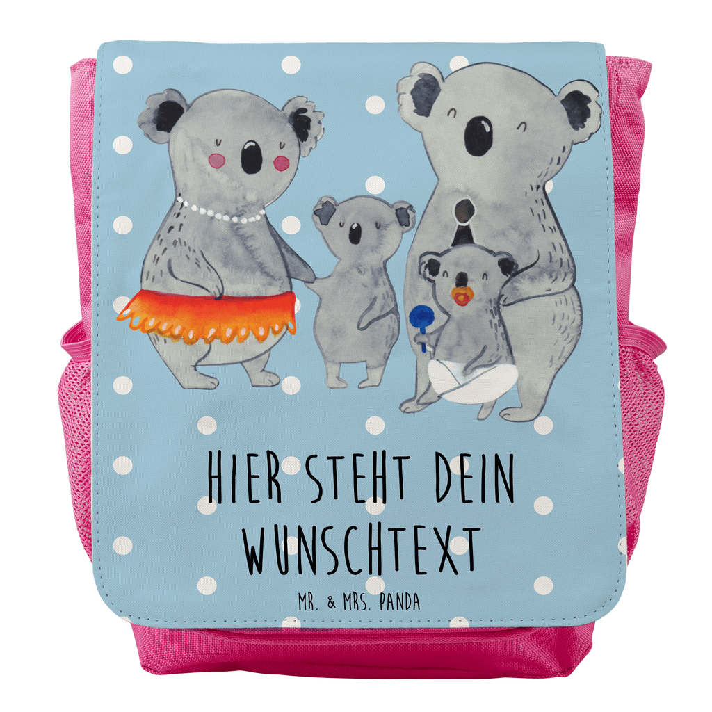Personalisierter Kinderrucksack Koala Familie Personalisierter Rucksack, Kinderrucksack mit Wunschnamen, Kinder Rucksack personalisiert, Rucksack Kindergröße mit Name, Kleiner Rucksack mit individuellem Text, Rucksack mit eigenem Namen, Individueller Kinderrucksack, Rucksack mit Wunschtext, Personalisierter Rucksack für Kinder<br />Kinder Rucksack mit eigenem Design, Familie, Vatertag, Muttertag, Bruder, Schwester, Mama, Papa, Oma, Opa, Koala, Koalas, Family, Kinder, Geschwister, Familienleben