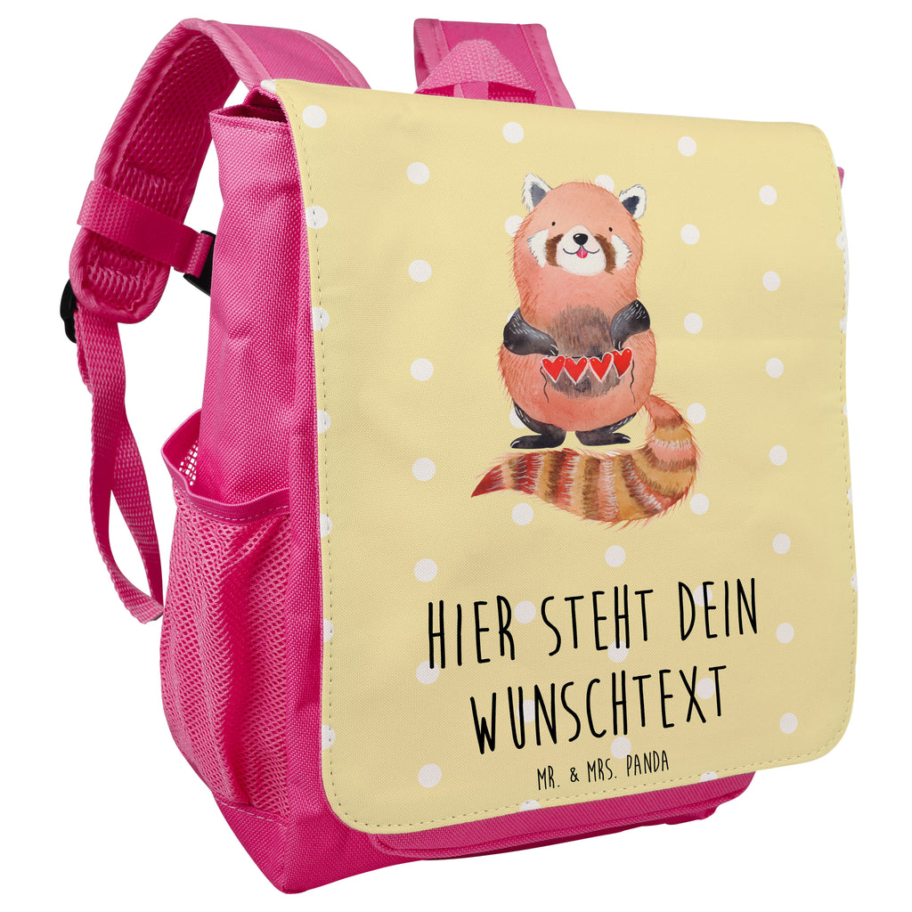 Personalisierter Kinderrucksack Roter Panda Personalisierter Rucksack, Kinderrucksack mit Wunschnamen, Kinder Rucksack personalisiert, Rucksack Kindergröße mit Name, Kleiner Rucksack mit individuellem Text, Rucksack mit eigenem Namen, Individueller Kinderrucksack, Rucksack mit Wunschtext, Personalisierter Rucksack für Kinder<br />Kinder Rucksack mit eigenem Design, Tiermotive, Gute Laune, lustige Sprüche, Tiere, Panda, Liebe, Rot, Herz, Liebling, Lieblingsmensch