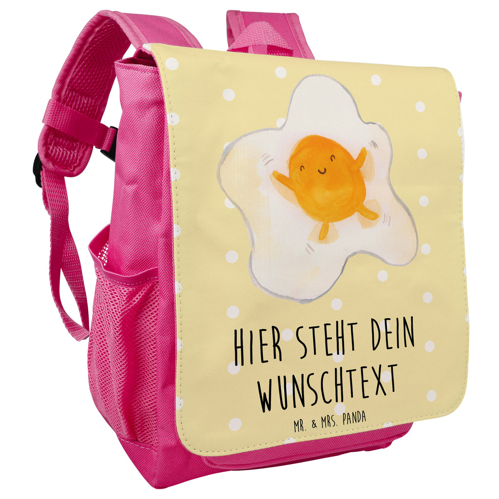 Personalisierter Kinderrucksack Spiegelei Personalisierter Rucksack, Kinderrucksack mit Wunschnamen, Kinder Rucksack personalisiert, Rucksack Kindergröße mit Name, Kleiner Rucksack mit individuellem Text, Rucksack mit eigenem Namen, Individueller Kinderrucksack, Rucksack mit Wunschtext, Personalisierter Rucksack für Kinder<br />Kinder Rucksack mit eigenem Design, Tiermotive, Gute Laune, lustige Sprüche, Tiere, Ei, Spiegelei, Schön, Tag, Glücklich, Liebe