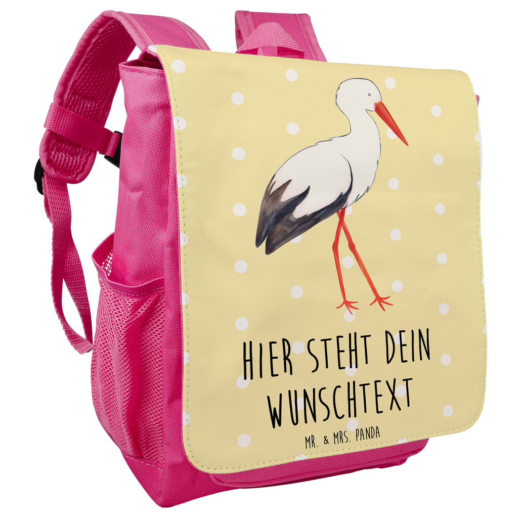 Personalisierter Kinderrucksack Storch Personalisierter Rucksack, Kinderrucksack mit Wunschnamen, Kinder Rucksack personalisiert, Rucksack Kindergröße mit Name, Kleiner Rucksack mit individuellem Text, Rucksack mit eigenem Namen, Individueller Kinderrucksack, Rucksack mit Wunschtext, Personalisierter Rucksack für Kinder<br />Kinder Rucksack mit eigenem Design, Tiermotive, Gute Laune, lustige Sprüche, Tiere, Storch, Störche, Schwangerschaft, Geburt, Mutter, Mütter, Mutter werden, Schwanger, Babybauch, Baby