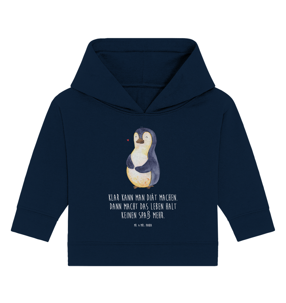 Organic Baby Hoodie Pinguin Diät Baby Kapuzenshirt, Baby Kapuzensweatshirt, Baby Hoodie, Baby Pullover, Pinguin, Pinguine, Diät, Abnehmen, Abspecken, Gewicht, Motivation, Selbstliebe, Körperliebe, Selbstrespekt