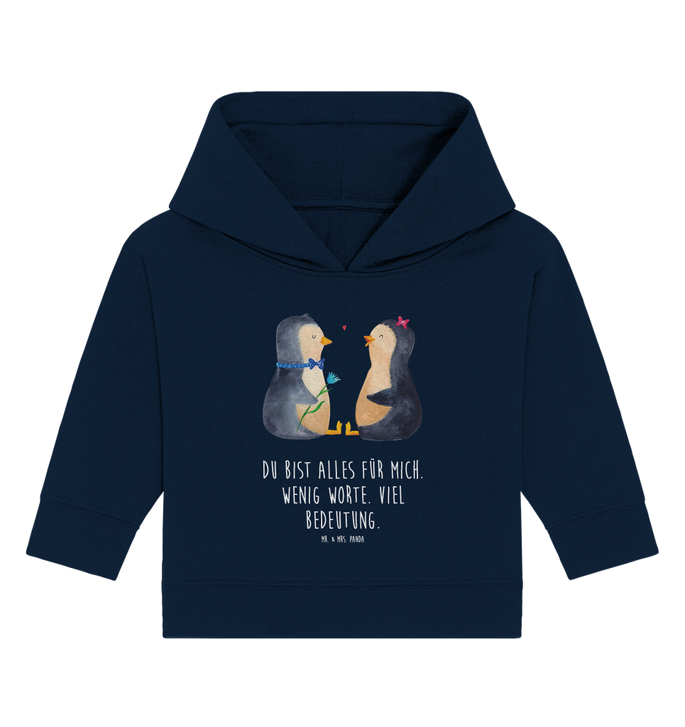 Organic Baby Hoodie Pinguin Pärchen Baby Kapuzenshirt, Baby Kapuzensweatshirt, Baby Hoodie, Baby Pullover, Pinguin, Pinguine, Liebe, Liebespaar, Liebesbeweis, Liebesgeschenk, Verlobung, Jahrestag, Hochzeitstag, Hochzeit, Hochzeitsgeschenk, große Liebe, Traumpaar