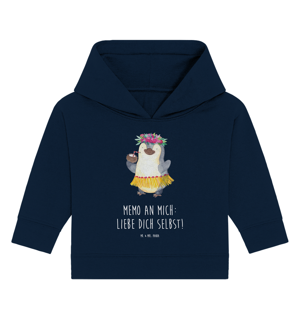 Organic Baby Hoodie Pinguin Kokosnuss Baby Kapuzenshirt, Baby Kapuzensweatshirt, Baby Hoodie, Baby Pullover, Pinguin, Aloha, Hawaii, Urlaub, Kokosnuss, Pinguine