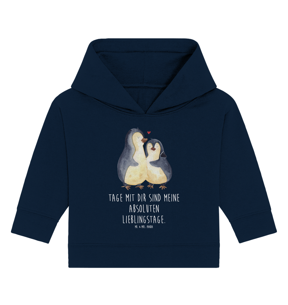 Organic Baby Hoodie Pinguin umarmend Baby Kapuzenshirt, Baby Kapuzensweatshirt, Baby Hoodie, Baby Pullover, Pinguin, Liebe, Liebespaar, Liebesbeweis, Liebesgeschenk, Verlobung, Jahrestag, Hochzeitstag, Hochzeit, Hochzeitsgeschenk
