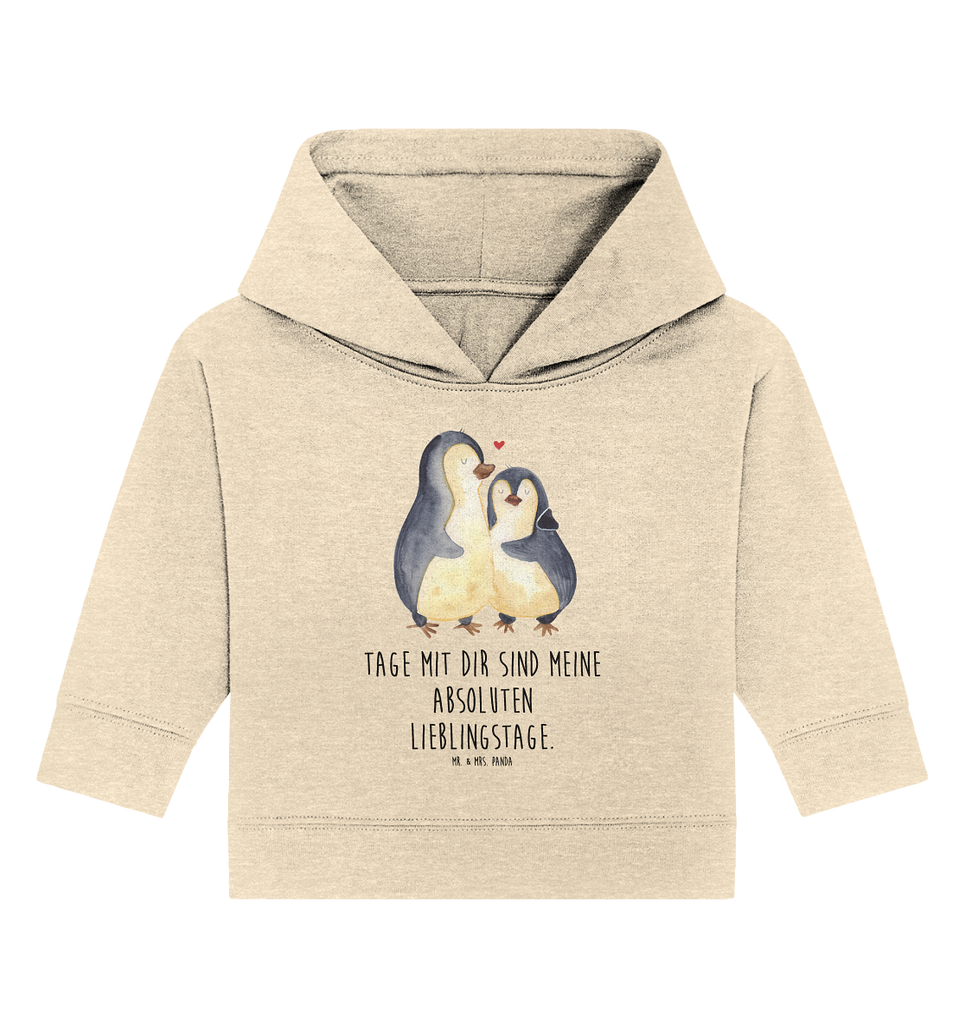 Organic Baby Hoodie Pinguin umarmend Baby Kapuzenshirt, Baby Kapuzensweatshirt, Baby Hoodie, Baby Pullover, Pinguin, Liebe, Liebespaar, Liebesbeweis, Liebesgeschenk, Verlobung, Jahrestag, Hochzeitstag, Hochzeit, Hochzeitsgeschenk