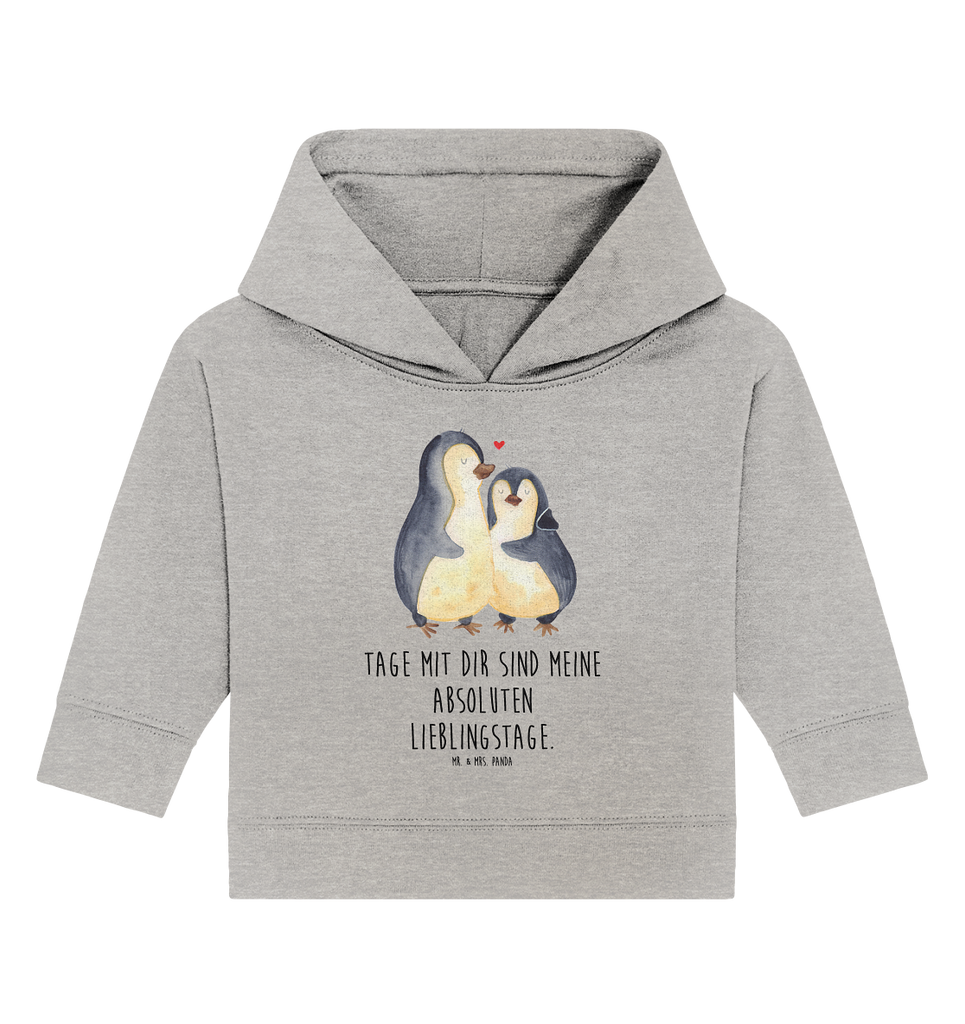 Organic Baby Hoodie Pinguin umarmend Baby Kapuzenshirt, Baby Kapuzensweatshirt, Baby Hoodie, Baby Pullover, Pinguin, Liebe, Liebespaar, Liebesbeweis, Liebesgeschenk, Verlobung, Jahrestag, Hochzeitstag, Hochzeit, Hochzeitsgeschenk