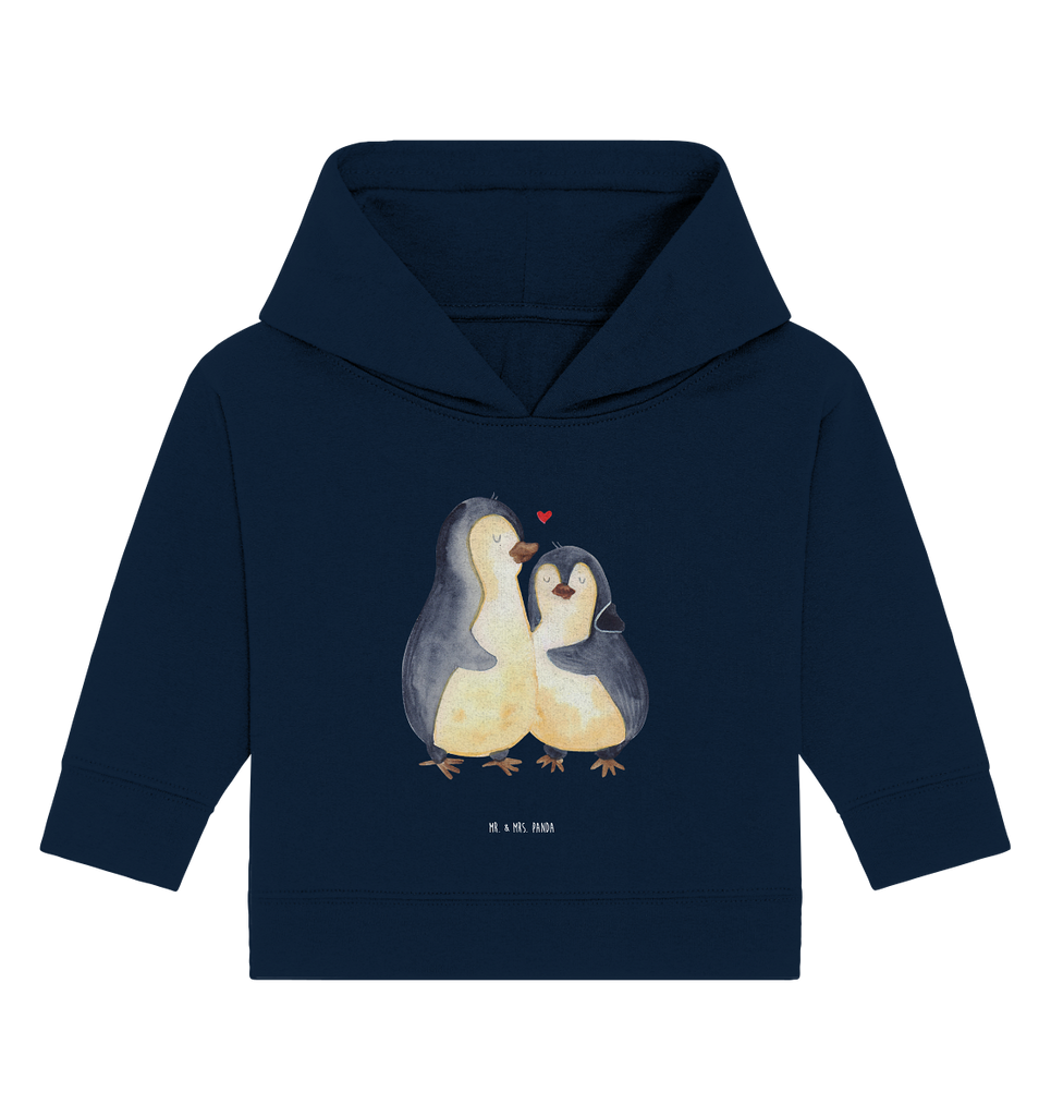 Organic Baby Hoodie Pinguin umarmend Baby Kapuzenshirt, Baby Kapuzensweatshirt, Baby Hoodie, Baby Pullover, Pinguin, Liebe, Liebespaar, Liebesbeweis, Liebesgeschenk, Verlobung, Jahrestag, Hochzeitstag, Hochzeit, Hochzeitsgeschenk