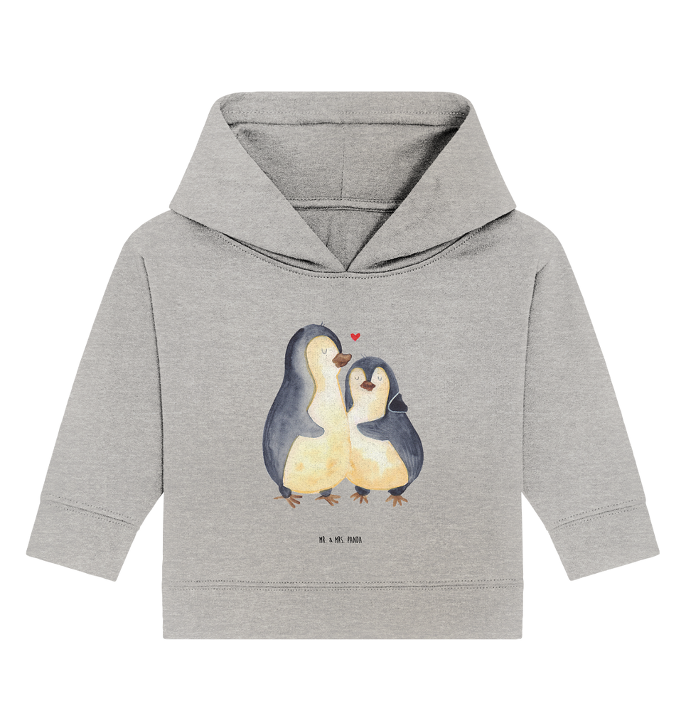 Organic Baby Hoodie Pinguin umarmend Baby Kapuzenshirt, Baby Kapuzensweatshirt, Baby Hoodie, Baby Pullover, Pinguin, Liebe, Liebespaar, Liebesbeweis, Liebesgeschenk, Verlobung, Jahrestag, Hochzeitstag, Hochzeit, Hochzeitsgeschenk