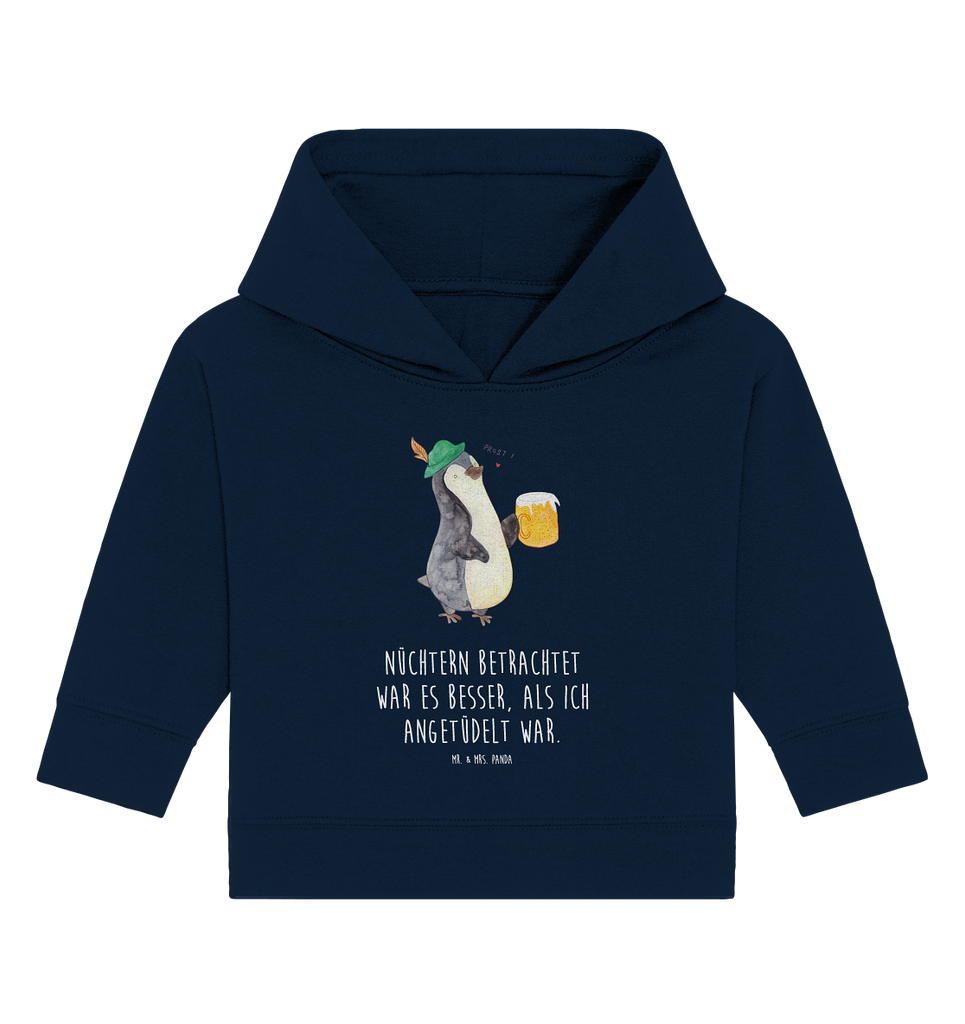 Organic Baby Hoodie Pinguin Bier Baby Kapuzenshirt, Baby Kapuzensweatshirt, Baby Hoodie, Baby Pullover, Pinguin, Pinguine, Bier, Oktoberfest