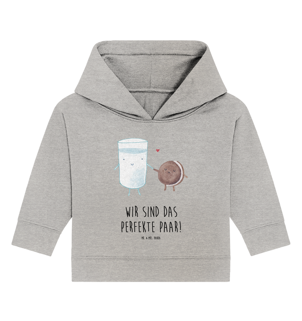 Organic Baby Hoodie Milch & Keks Baby Kapuzenshirt, Baby Kapuzensweatshirt, Baby Hoodie, Baby Pullover, Tiermotive, Gute Laune, lustige Sprüche, Tiere, Milk, Cookie, Milch, Keks, Kekse, Kaffee, Einladung Frühstück, Motiv süß, romantisch, perfektes Paar