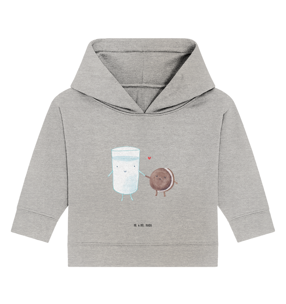 Organic Baby Hoodie Milch & Keks Baby Kapuzenshirt, Baby Kapuzensweatshirt, Baby Hoodie, Baby Pullover, Tiermotive, Gute Laune, lustige Sprüche, Tiere, Milk, Cookie, Milch, Keks, Kekse, Kaffee, Einladung Frühstück, Motiv süß, romantisch, perfektes Paar