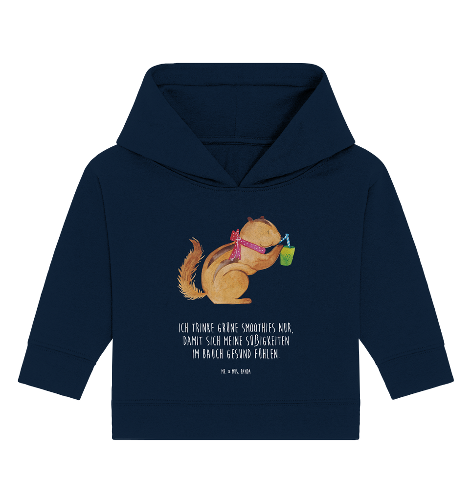 Organic Baby Hoodie Eichhörnchen Smoothie Baby Kapuzenshirt, Baby Kapuzensweatshirt, Baby Hoodie, Baby Pullover, Tiermotive, Gute Laune, lustige Sprüche, Tiere, Green Smoothies, Diät, Abnehmen, Streifenhörnchen, Eichhörnchen