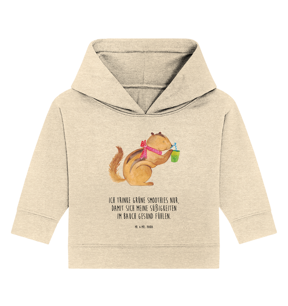 Organic Baby Hoodie Eichhörnchen Smoothie Baby Kapuzenshirt, Baby Kapuzensweatshirt, Baby Hoodie, Baby Pullover, Tiermotive, Gute Laune, lustige Sprüche, Tiere, Green Smoothies, Diät, Abnehmen, Streifenhörnchen, Eichhörnchen
