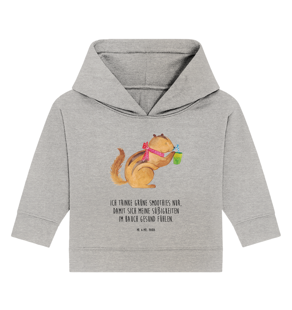 Organic Baby Hoodie Eichhörnchen Smoothie Baby Kapuzenshirt, Baby Kapuzensweatshirt, Baby Hoodie, Baby Pullover, Tiermotive, Gute Laune, lustige Sprüche, Tiere, Green Smoothies, Diät, Abnehmen, Streifenhörnchen, Eichhörnchen