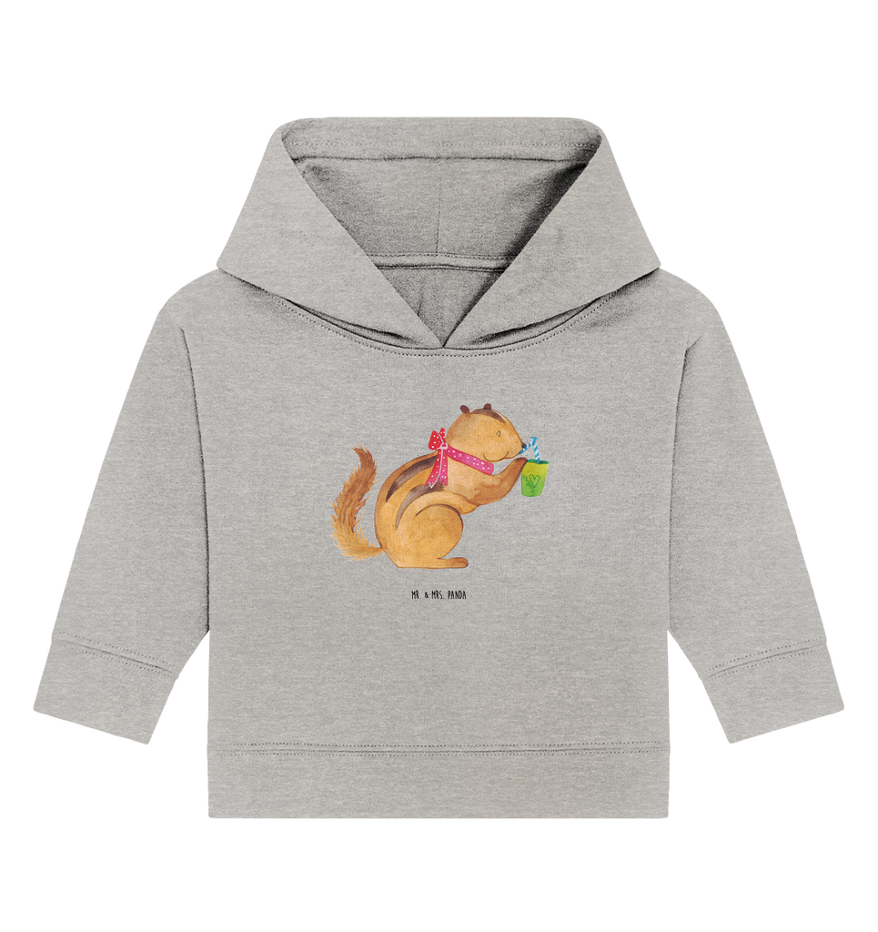 Organic Baby Hoodie Eichhörnchen Smoothie Baby Kapuzenshirt, Baby Kapuzensweatshirt, Baby Hoodie, Baby Pullover, Tiermotive, Gute Laune, lustige Sprüche, Tiere, Green Smoothies, Diät, Abnehmen, Streifenhörnchen, Eichhörnchen