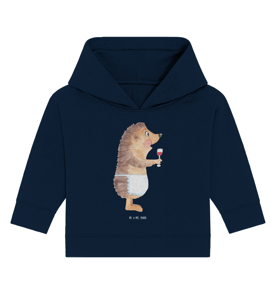 Organic Baby Hoodie Igel mit Wein Baby Kapuzenshirt, Baby Kapuzensweatshirt, Baby Hoodie, Baby Pullover, Tiermotive, Gute Laune, lustige Sprüche, Tiere, Wein Spruch, Igel, Geschenk Weintrinker, Geschenk Weinliebhaber, Wein Deko, Weinglas, Rotwein, Weißwein, Wein trinken