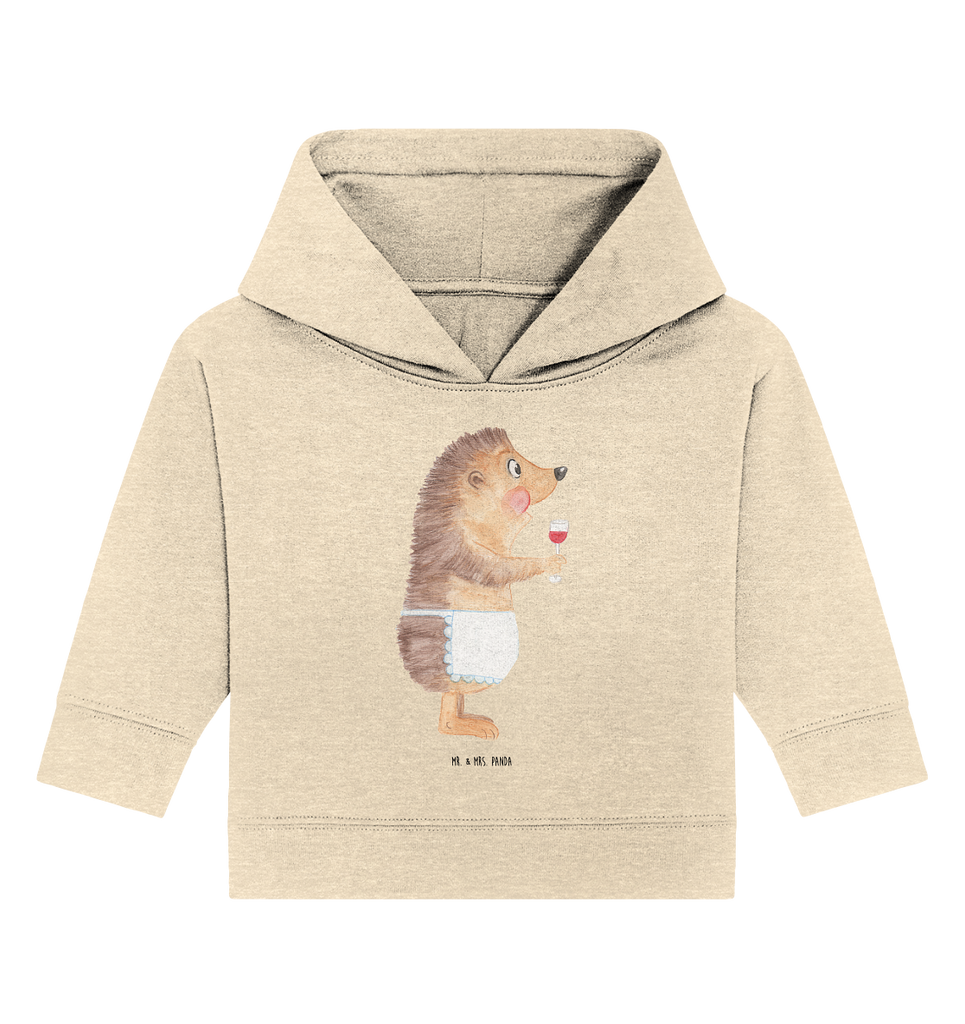 Organic Baby Hoodie Igel mit Wein Baby Kapuzenshirt, Baby Kapuzensweatshirt, Baby Hoodie, Baby Pullover, Tiermotive, Gute Laune, lustige Sprüche, Tiere, Wein Spruch, Igel, Geschenk Weintrinker, Geschenk Weinliebhaber, Wein Deko, Weinglas, Rotwein, Weißwein, Wein trinken