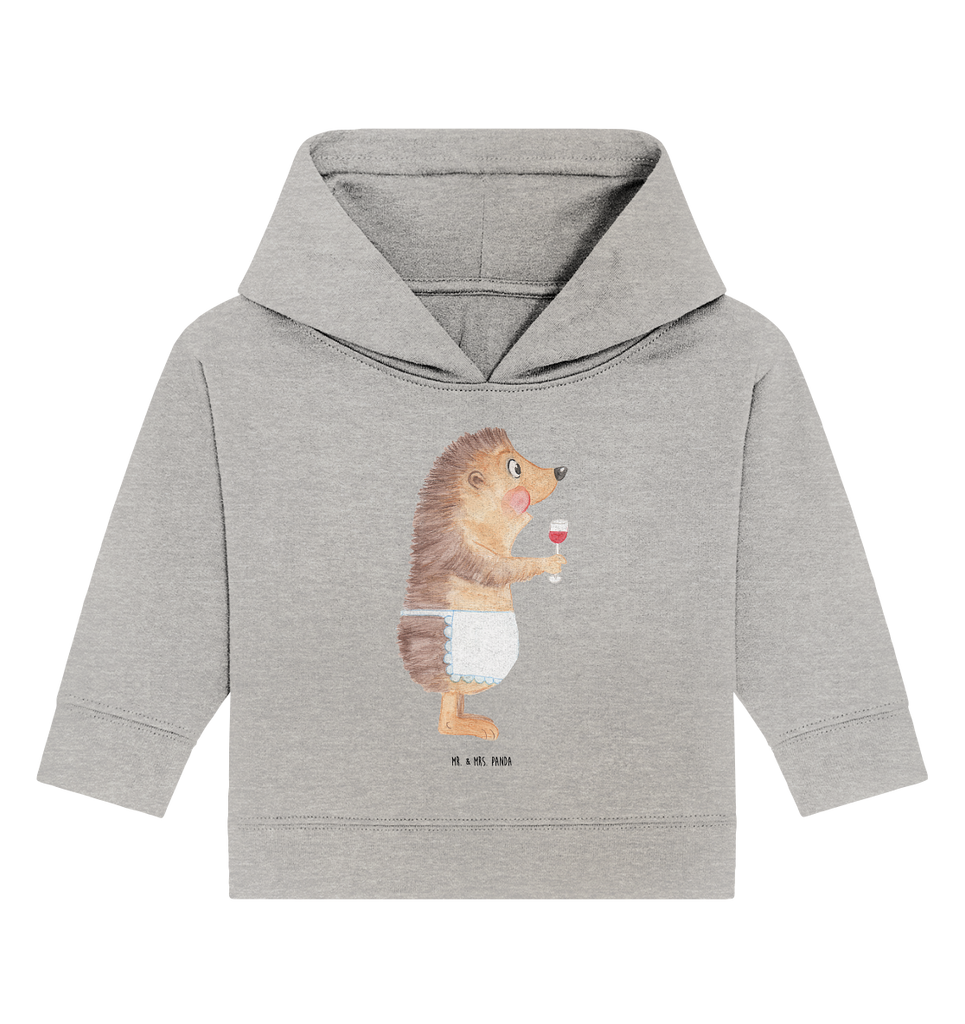 Organic Baby Hoodie Igel mit Wein Baby Kapuzenshirt, Baby Kapuzensweatshirt, Baby Hoodie, Baby Pullover, Tiermotive, Gute Laune, lustige Sprüche, Tiere, Wein Spruch, Igel, Geschenk Weintrinker, Geschenk Weinliebhaber, Wein Deko, Weinglas, Rotwein, Weißwein, Wein trinken