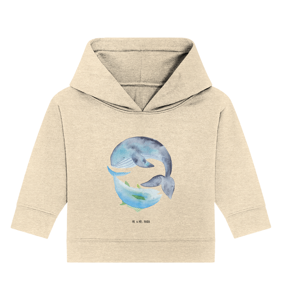 Organic Baby Hoodie Walfisch & Thunfisch Baby Kapuzenshirt, Baby Kapuzensweatshirt, Baby Hoodie, Baby Pullover, Tiermotive, Gute Laune, lustige Sprüche, Tiere, Wal, Wahl, Tunfisch, Wortwitz lustig, Spruch lustig, Flachwitz, Witz, Spruch des Tages, Flachwitz Geschenk