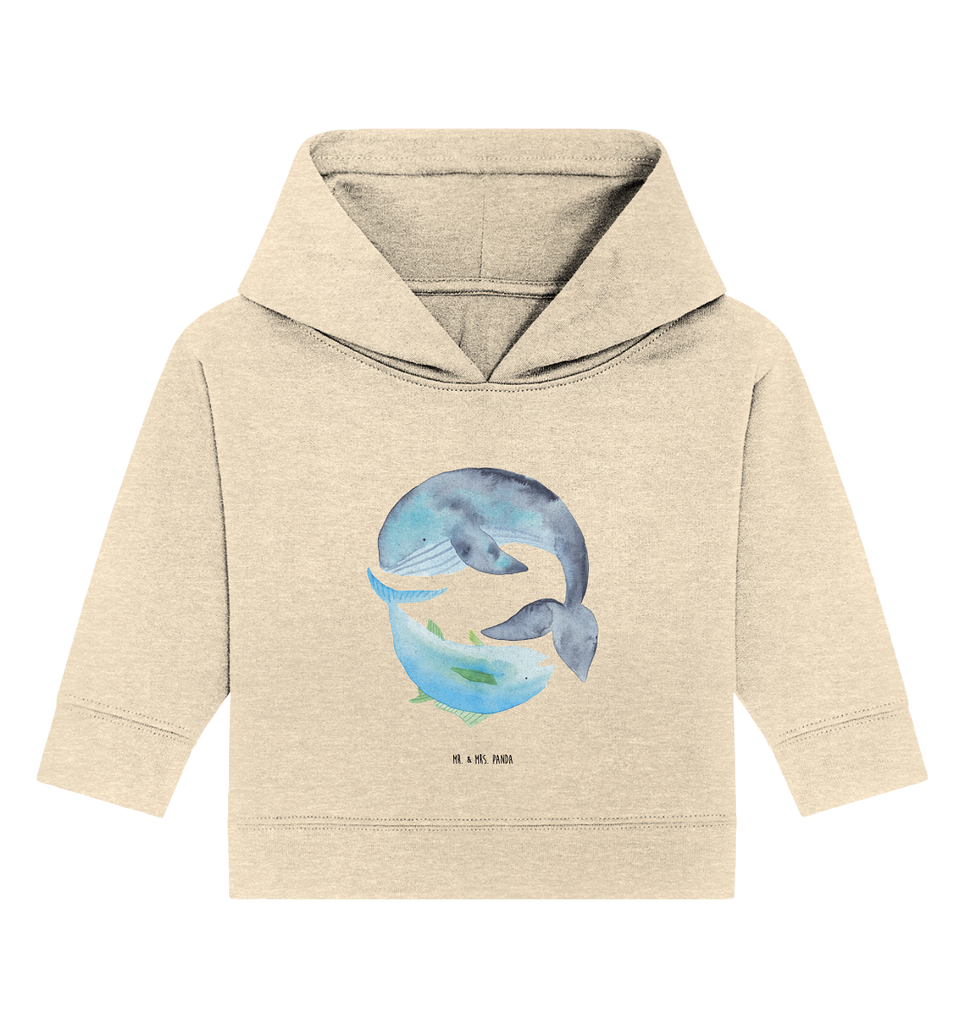Organic Baby Hoodie Walfisch & Thunfisch Baby Kapuzenshirt, Baby Kapuzensweatshirt, Baby Hoodie, Baby Pullover, Tiermotive, Gute Laune, lustige Sprüche, Tiere, Wal, Wahl, Tunfisch, Wortwitz lustig, Spruch lustig, Flachwitz, Witz, Spruch des Tages, Flachwitz Geschenk
