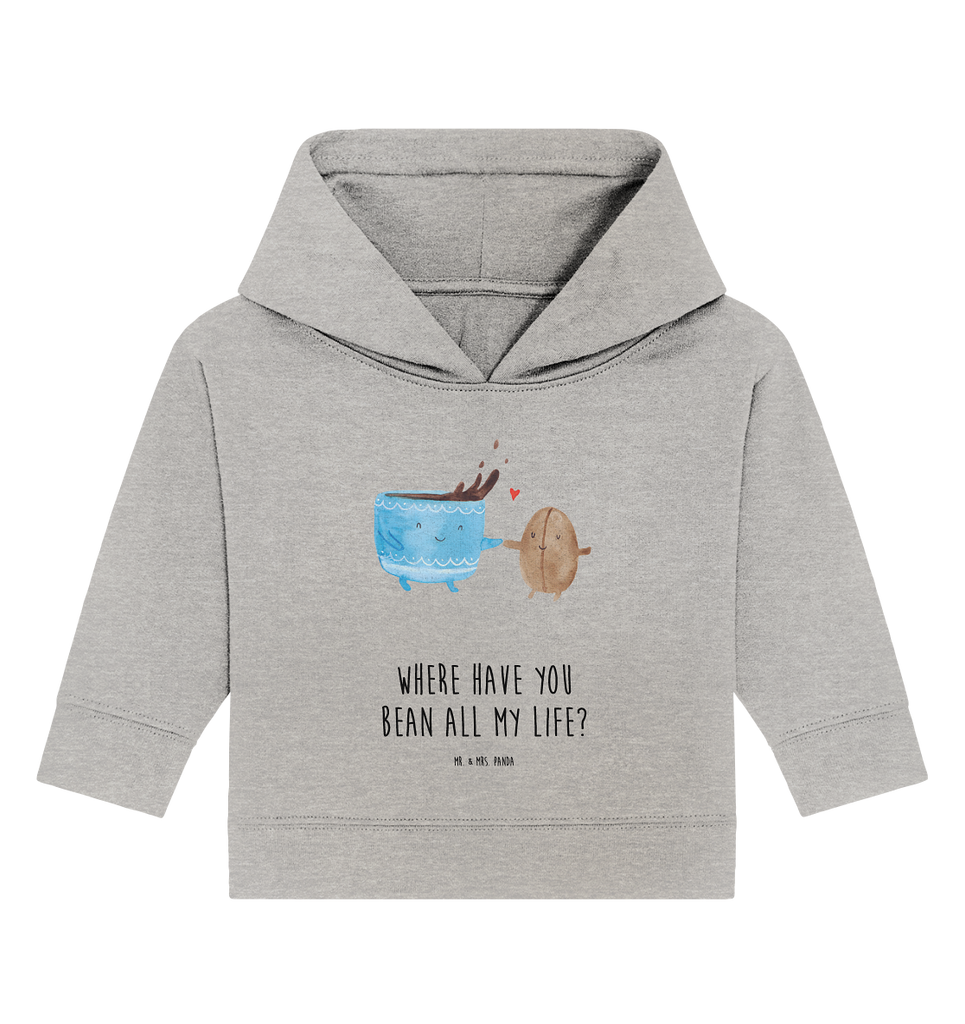 Organic Baby Hoodie Kaffee Bohne Bio, Baby Kapuzenshirt, Baby Kapuzensweatshirt, Baby Hoodie, Baby Pullover, süße Tiermotive, gute Laune, lustige Sprüche, Tiere, Kaffee, Kaffeebohne, Genuss, Zufriedenheit, Glück