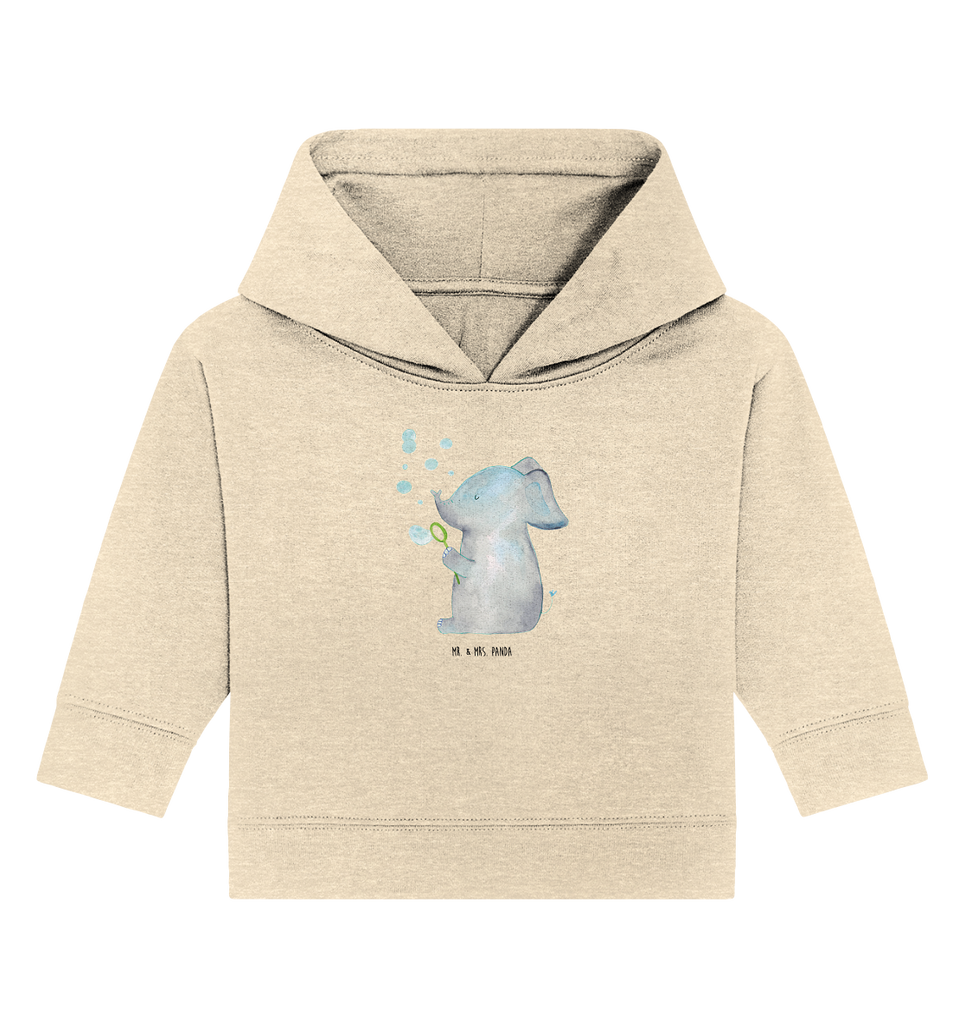 Organic Baby Hoodie Elefant Seifenblasen Baby Kapuzenshirt, Baby Kapuzensweatshirt, Baby Hoodie, Baby Pullover, Tiermotive, Gute Laune, lustige Sprüche, Tiere, Elefant, Elefanten, Dickhäter, Rüsseltier, Seifenblasen, Liebe, Heimat, Gefühl. Daheim, Liebesbeweis, Liebesspruch