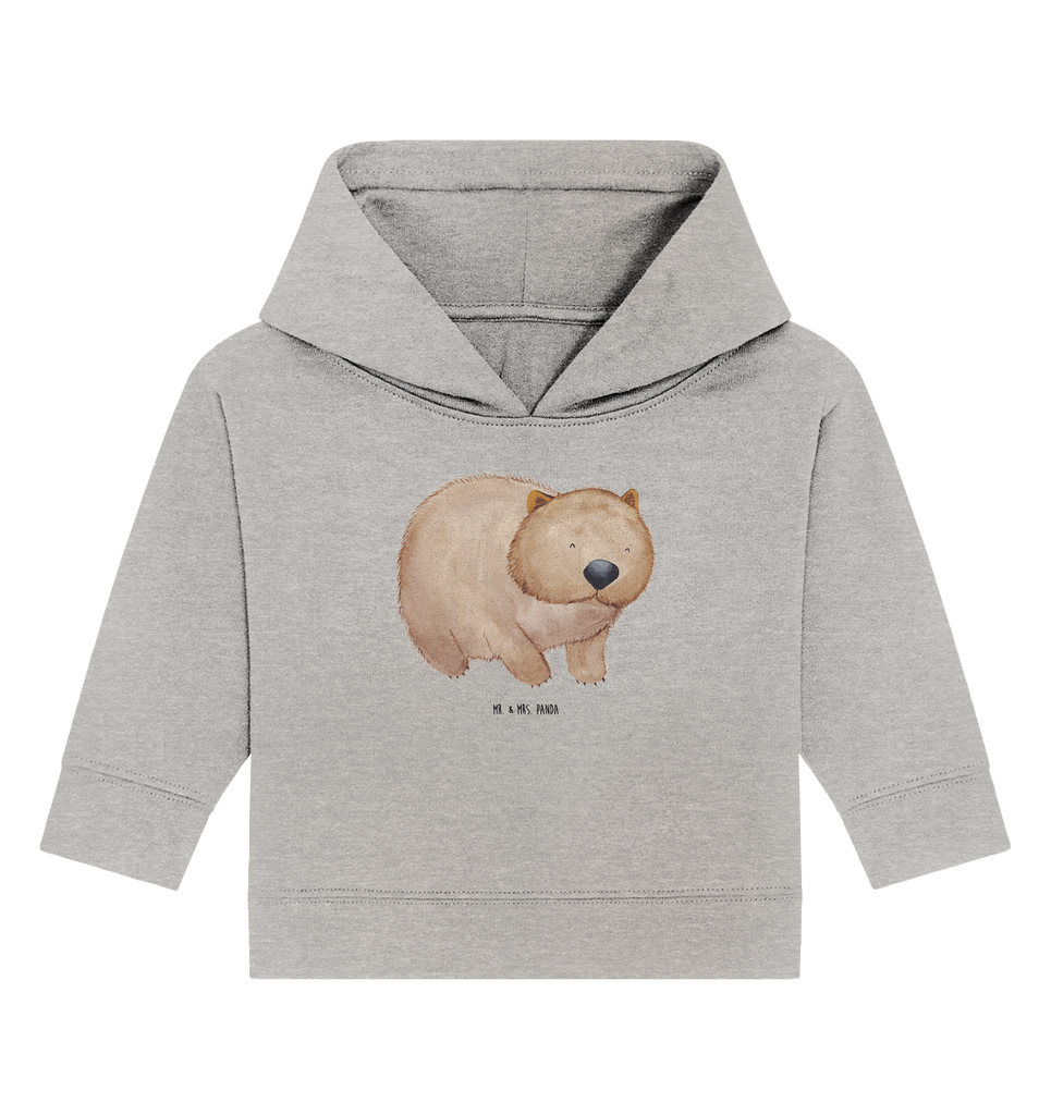 Organic Baby Hoodie Wombat Baby Kapuzenshirt, Baby Kapuzensweatshirt, Baby Hoodie, Baby Pullover, Tiermotive, Gute Laune, lustige Sprüche, Tiere, Wombat, Das Leben ist schön, Motivation, Spruch, Australien