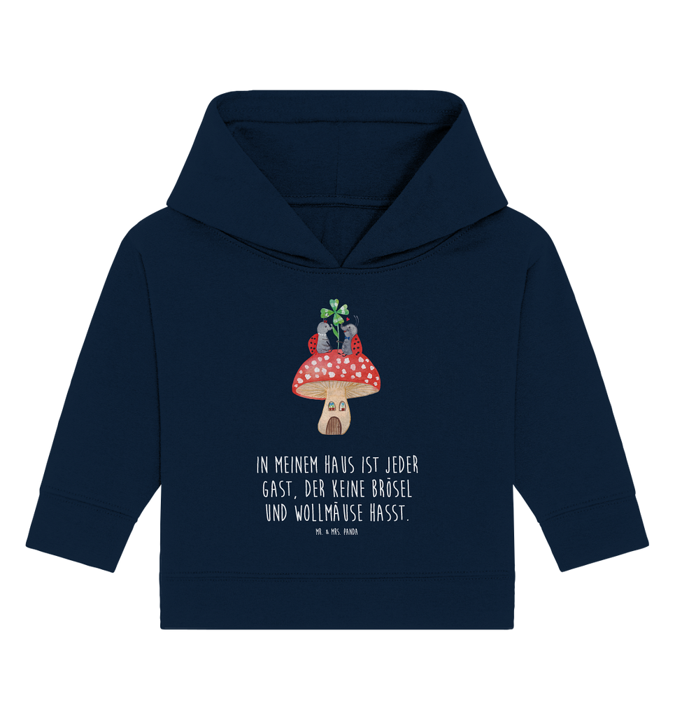 Organic Baby Hoodie Marienkäfer Paar Fliegenpilz Baby Kapuzenshirt, Baby Kapuzensweatshirt, Baby Hoodie, Baby Pullover, Tiermotive, Gute Laune, lustige Sprüche, Tiere, Haus, Wohnung, zuhause, Fliegenpilz, Marienkäfer, Fleigenpilzhaus