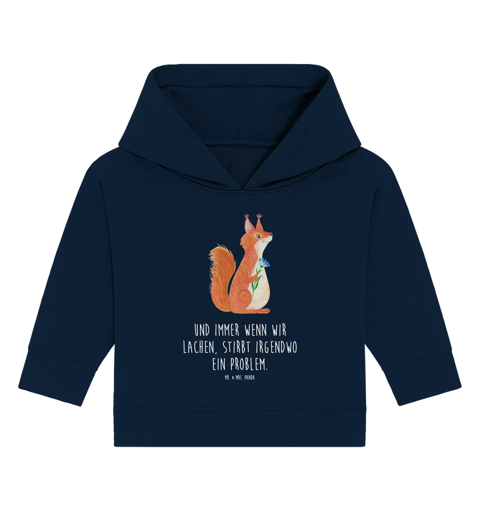 Organic Baby Hoodie Eichhörnchen Blume Bio, Baby Kapuzenshirt, Baby Kapuzensweatshirt, Baby Hoodie, Baby Pullover, süße Tiermotive, gute Laune, lustige Sprüche, Tiere, Eichhörnchen, Eichhorn, Spruch positiv, Lachen, Spaß, Motivation Sprüche, Motivation Bilder, glücklich Spruch, Spruch Deko