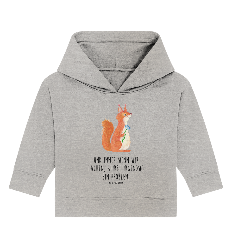 Organic Baby Hoodie Eichhörnchen Blume Bio, Baby Kapuzenshirt, Baby Kapuzensweatshirt, Baby Hoodie, Baby Pullover, süße Tiermotive, gute Laune, lustige Sprüche, Tiere, Eichhörnchen, Eichhorn, Spruch positiv, Lachen, Spaß, Motivation Sprüche, Motivation Bilder, glücklich Spruch, Spruch Deko