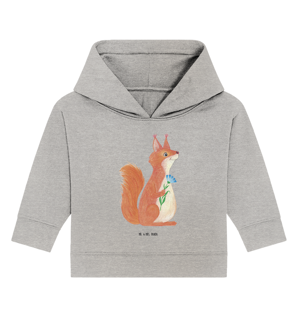 Organic Baby Hoodie Eichhörnchen Blume Bio, Baby Kapuzenshirt, Baby Kapuzensweatshirt, Baby Hoodie, Baby Pullover, süße Tiermotive, gute Laune, lustige Sprüche, Tiere, Eichhörnchen, Eichhorn, Spruch positiv, Lachen, Spaß, Motivation Sprüche, Motivation Bilder, glücklich Spruch, Spruch Deko