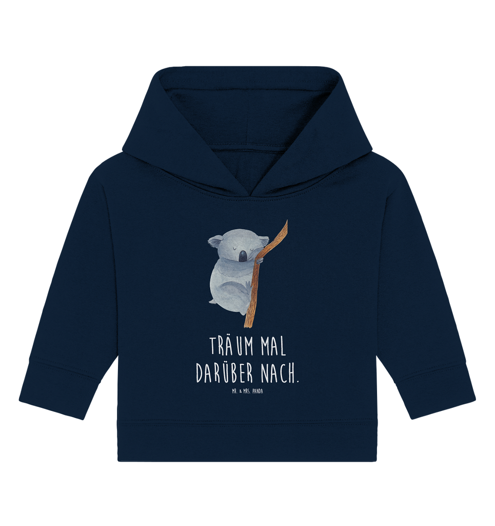 Organic Baby Hoodie Koalabär Baby Kapuzenshirt, Baby Kapuzensweatshirt, Baby Hoodie, Baby Pullover, Tiermotive, Gute Laune, lustige Sprüche, Tiere, Koala, träumen, Traum, schlafen, Schlafzimmer, Traumland, Bär, Koalabär