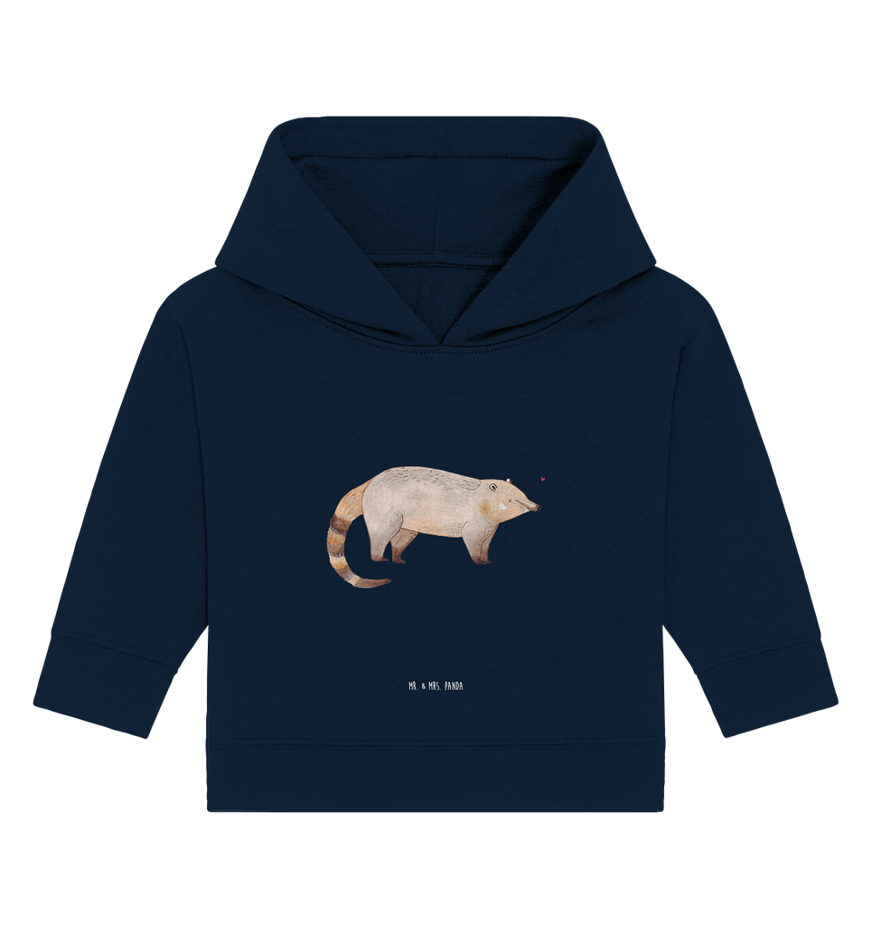 Organic Baby Hoodie Nasenbär Baby Kapuzenshirt, Baby Kapuzensweatshirt, Baby Hoodie, Baby Pullover, Tiermotive, Gute Laune, lustige Sprüche, Tiere, Nasenbär, Nasenbären, Rüsselbär, Bär