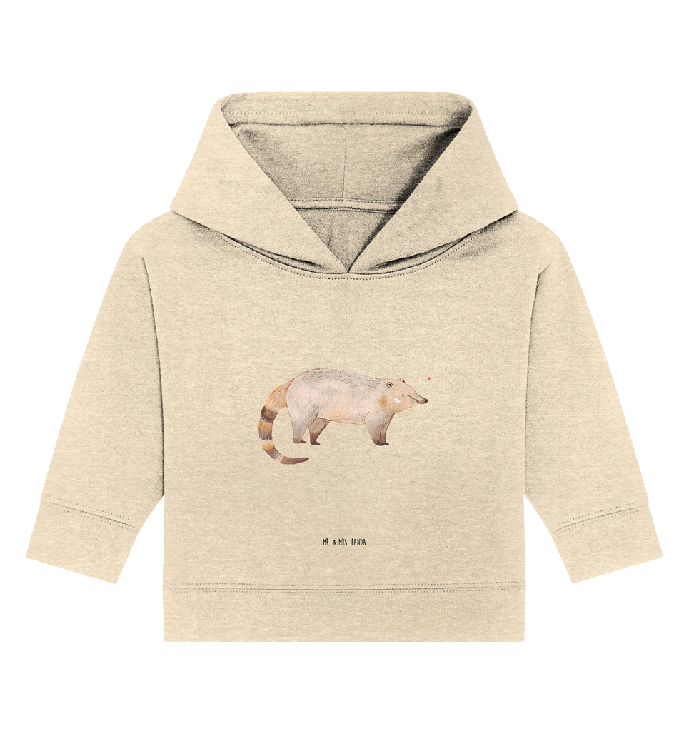 Organic Baby Hoodie Nasenbär Baby Kapuzenshirt, Baby Kapuzensweatshirt, Baby Hoodie, Baby Pullover, Tiermotive, Gute Laune, lustige Sprüche, Tiere, Nasenbär, Nasenbären, Rüsselbär, Bär