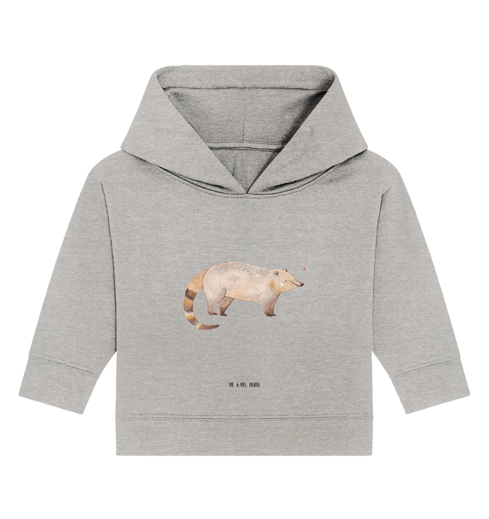 Organic Baby Hoodie Nasenbär Baby Kapuzenshirt, Baby Kapuzensweatshirt, Baby Hoodie, Baby Pullover, Tiermotive, Gute Laune, lustige Sprüche, Tiere, Nasenbär, Nasenbären, Rüsselbär, Bär