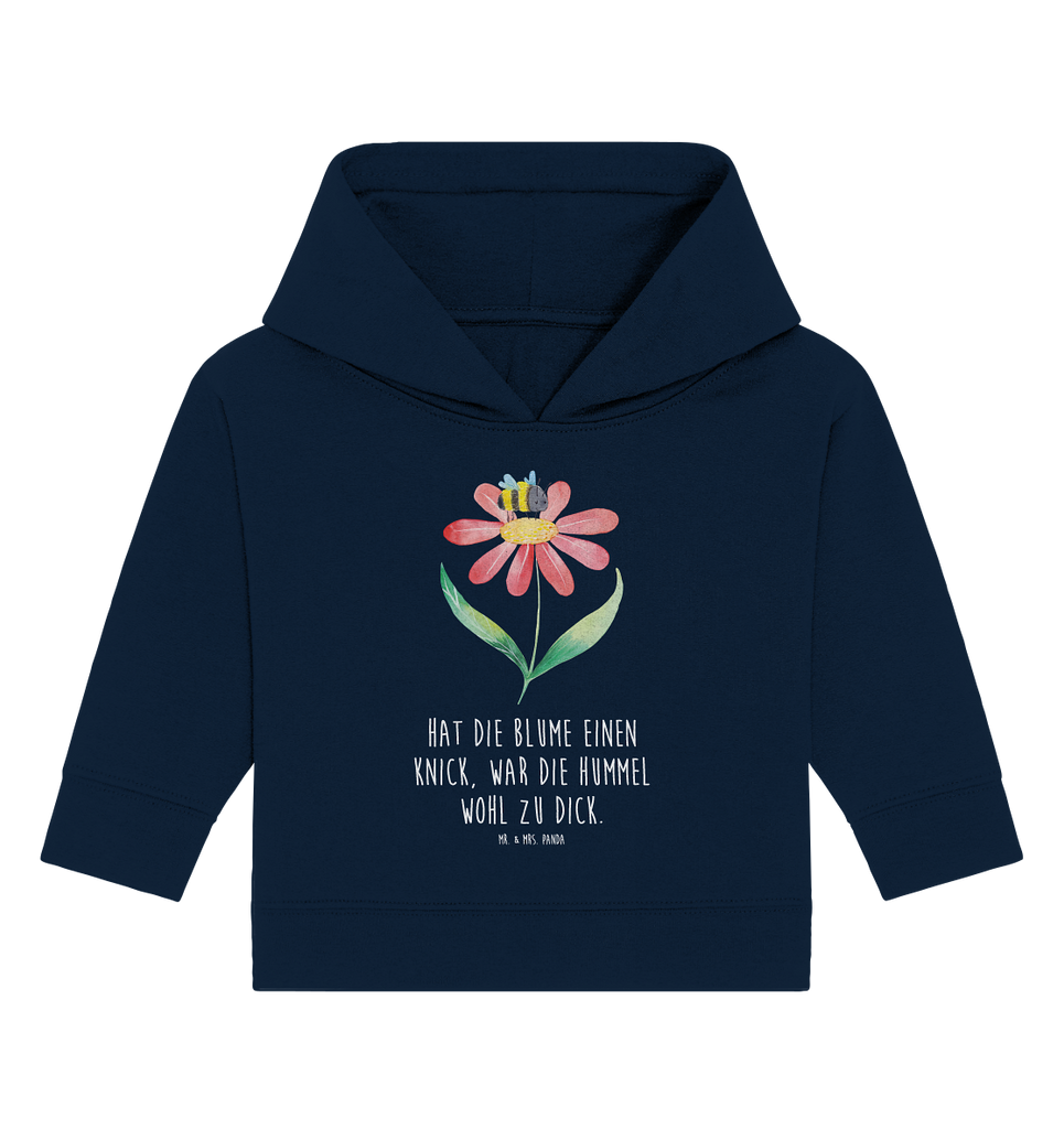Organic Baby Hoodie Hummel Blume Baby Kapuzenshirt, Baby Kapuzensweatshirt, Baby Hoodie, Baby Pullover, Tiermotive, Gute Laune, lustige Sprüche, Tiere, Hummel, Blume, Wespe, Flauschig, Natur, Feld, Hummeln, Biene