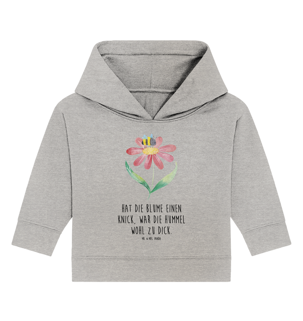 Organic Baby Hoodie Hummel Blume Baby Kapuzenshirt, Baby Kapuzensweatshirt, Baby Hoodie, Baby Pullover, Tiermotive, Gute Laune, lustige Sprüche, Tiere, Hummel, Blume, Wespe, Flauschig, Natur, Feld, Hummeln, Biene