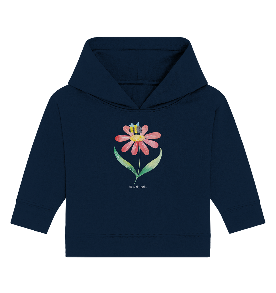 Organic Baby Hoodie Hummel Blume Baby Kapuzenshirt, Baby Kapuzensweatshirt, Baby Hoodie, Baby Pullover, Tiermotive, Gute Laune, lustige Sprüche, Tiere, Hummel, Blume, Wespe, Flauschig, Natur, Feld, Hummeln, Biene