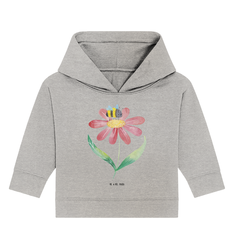 Organic Baby Hoodie Hummel Blume Baby Kapuzenshirt, Baby Kapuzensweatshirt, Baby Hoodie, Baby Pullover, Tiermotive, Gute Laune, lustige Sprüche, Tiere, Hummel, Blume, Wespe, Flauschig, Natur, Feld, Hummeln, Biene