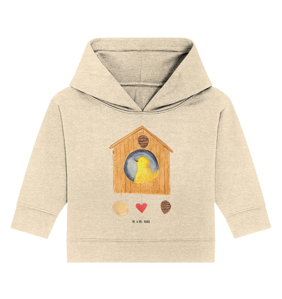 Organic Baby Hoodie Vogelhaus Baby Kapuzenshirt, Baby Kapuzensweatshirt, Baby Hoodie, Baby Pullover, Tiermotive, Gute Laune, lustige Sprüche, Tiere, Vogel, Vögel, Vogelhaus, Vogelhäuschen, Home sweet home, Zuhause, Nest, Eigenheim, Familie, Wohnung, Haus, unser Haus, Lieblingsort, Castle