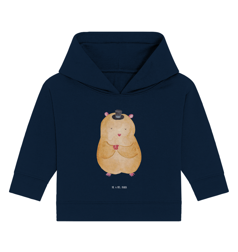 Organic Baby Hoodie Hamster mit Hut Baby Kapuzenshirt, Baby Kapuzensweatshirt, Baby Hoodie, Baby Pullover, Tiermotive, Gute Laune, lustige Sprüche, Tiere, Hamster, Hut, Magier, Zylinder, Zwerghamster, Zauberer, Houdini