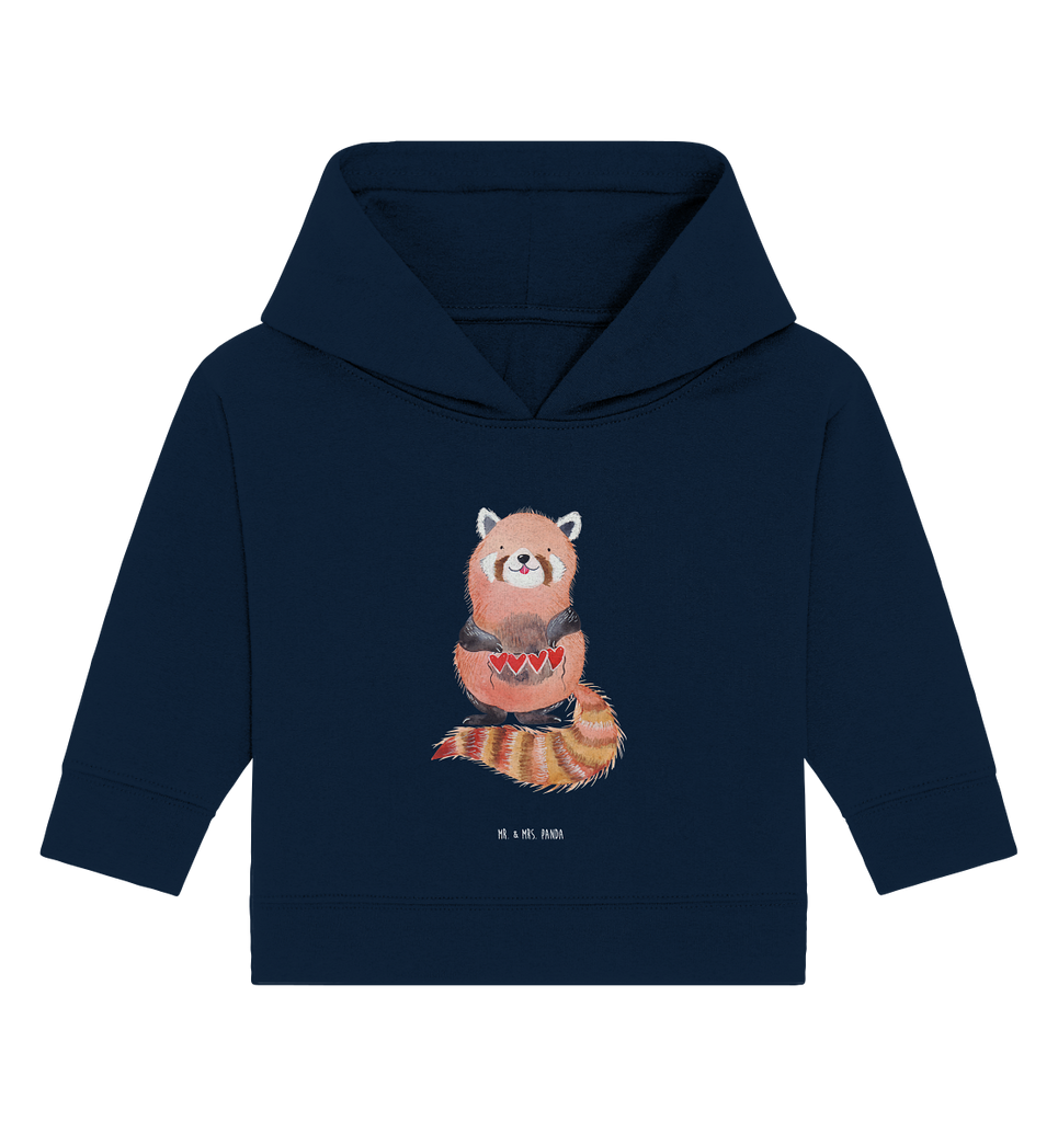 Organic Baby Hoodie Roter Panda Baby Kapuzenshirt, Baby Kapuzensweatshirt, Baby Hoodie, Baby Pullover, Tiermotive, Gute Laune, lustige Sprüche, Tiere, Panda, Liebe, Rot, Herz, Liebling, Lieblingsmensch