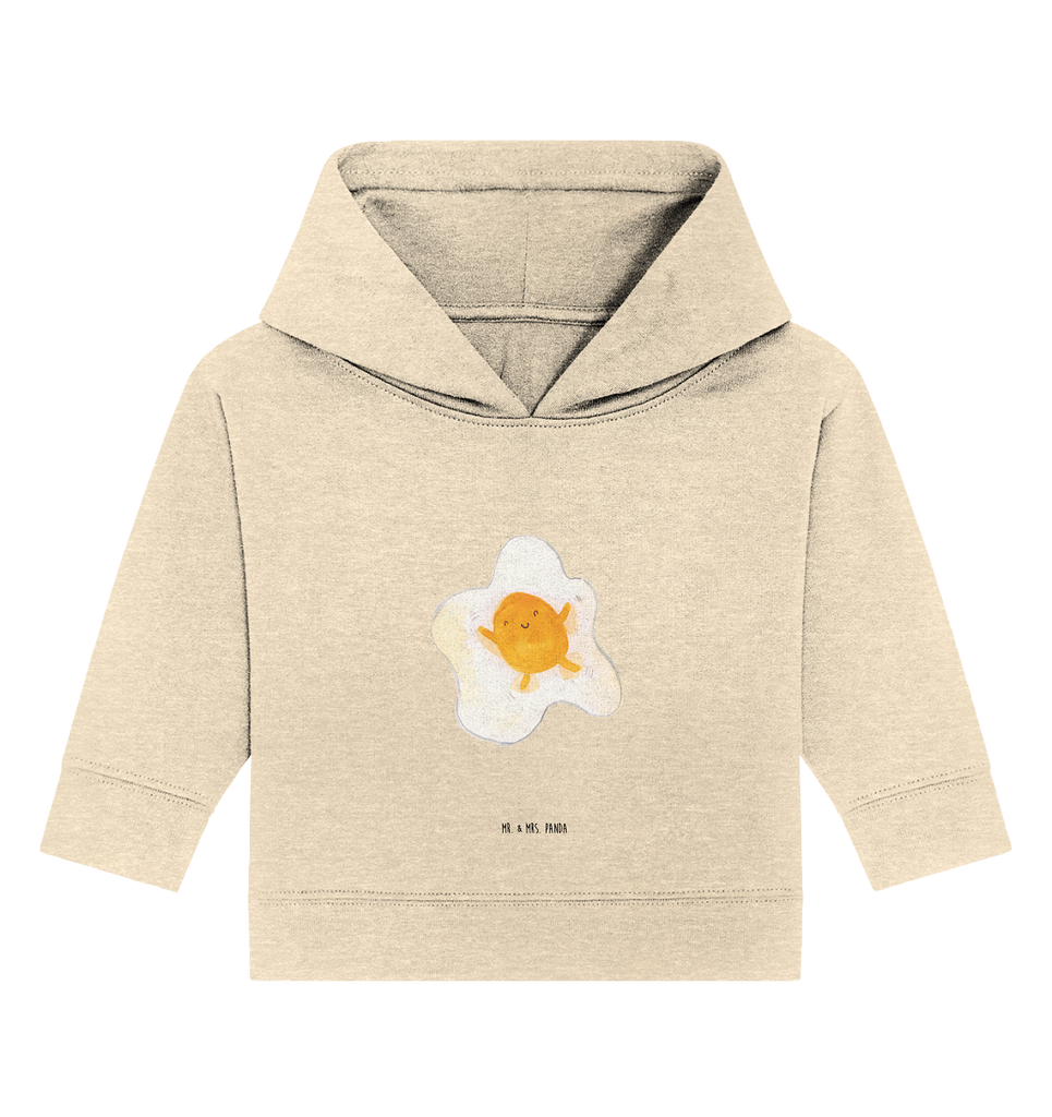 Organic Baby Hoodie Spiegelei Baby Kapuzenshirt, Baby Kapuzensweatshirt, Baby Hoodie, Baby Pullover, Tiermotive, Gute Laune, lustige Sprüche, Tiere, Ei, Spiegelei, Schön, Tag, Glücklich, Liebe
